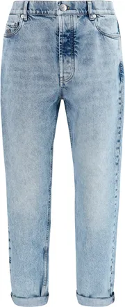 Brunello Cucinelli Mens Jeans Straight-Leg Turn-Up Light Denim Cotton
