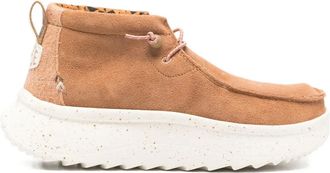 Hey Dude Wendy Peak Hi Suede lace-up loafers - Brown