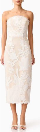 Elliatt Flor Strapless Cocktail Dress in Ivory at Nordstrom, Size Xx-Small