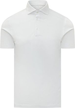 Malo White Solid Shirt Collar Polo