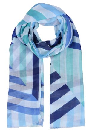 Capelli Modeschal CAPELLI NEW YORK, Damen, blau combo, Obermaterial: 100% Polyester, Modet&uuml;cher Modeschal