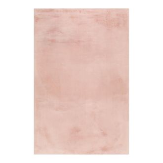Esprit Alfombra de piel de conejo artificial suave rosa 170x120