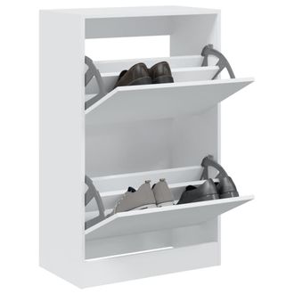 vidaXL Zapatero De Madera De Ingenier&iacute;a Blanco 60x34x96,5 Cm Vidaxl