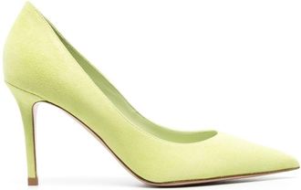 Le Silla Eva 90mm suede pumps - women - Goat Skin/Rubber/Calf Suede/Calf Leather - 36.5 - Green