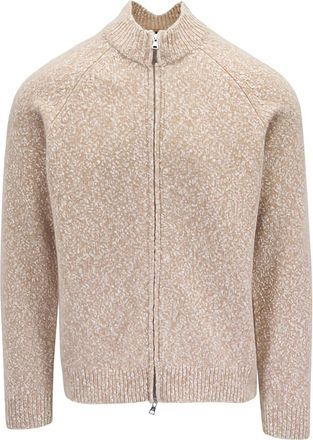 Peter Millar Cardigan in lana con zip - Toni neutri