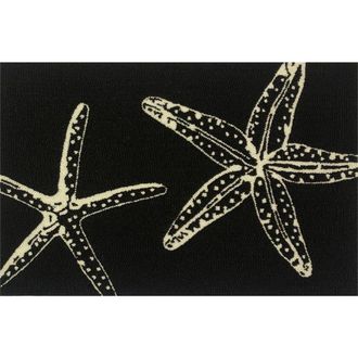 R16 Home Starfish Outline Indoor/Outdoor Doormat in Black White at Nordstrom Rack, Size 24X36