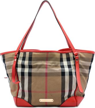 Burberry Pre-owned Burberry Small House Check Canvas Bridle Canterbury Tote Ladies X8X09A7ABP7NKG9D