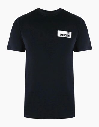 Love Moschino Mens Love Moschino Block Logo T-Shirt in Black - Size: 42