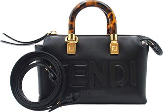 Fendi Pre-owned Womens Top Handle Leather Handbag - Black - One Size