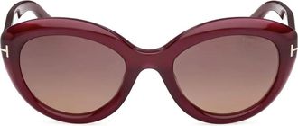 Tom Ford Eyewear Zonnebril met cat-eye montuur - Rood