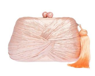 Raf&eacute; New York Rosie Draped Clutch in Peach at Nordstrom, Size Small