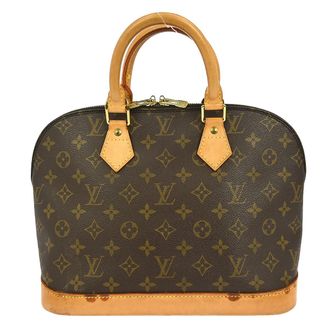 Louis Vuitton Alma Handbag Monogram Canvas Brown Canvas Handbag (Pre-Owned)