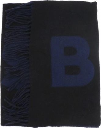 HUGO BOSS Rikard Sjaal - unisex - Wintersjaals - Zwart - ONE Size - Wol - Accessoires