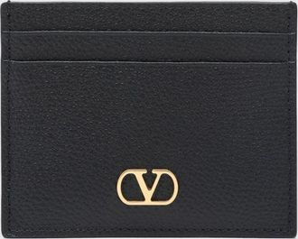 Valentino Garavani Portacarte di credito VLogo Signature Valentino Garavani in pelle a grana