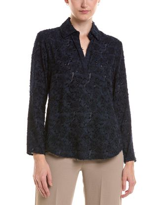 Nic+Zoe Nic+Zoe Petite Any Occasion Clipped Jacquard Top