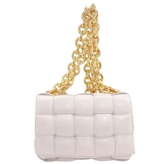 Bottega Veneta Pre-owned Cross Body Bags, female, White, Size: ONE SIZE Pre-owned Vintage Cross Body Bag
