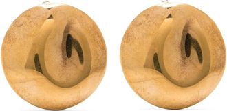 Golden Goose Metalen Gedeukte Stud Oorbellen - Dames - Oorbellen - Geel - ONE Size - Accessoires