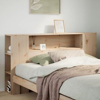 vidaXL vidaXL Testiera con Ripiani 140 cm in Legno Massello di Pino