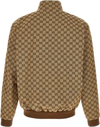 Gucci Mens Beige Cotton Bomber Clothing