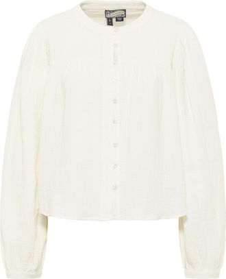 Dreimaster Dreimaster Katoenen mousseline blouse Dames wolwit