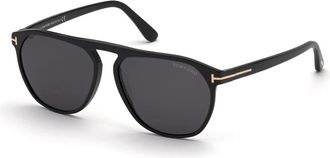 Tom Ford Jasper Zonnebril - Heren - Zonnebrillen - Zwart - 58 MM - Accessoires