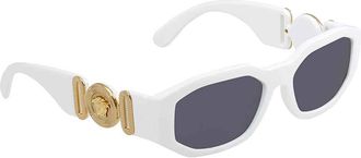 Versace Grey Geometric Unisex Sunglasses VE4361 40187 53