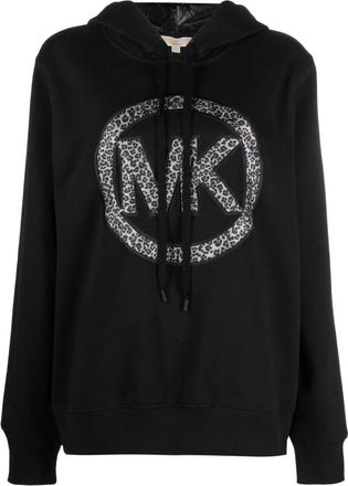 Michael Kors MK Charm Hoodie - Dames - Hoodies - Zwart - XS - Hoodies & sweatvesten