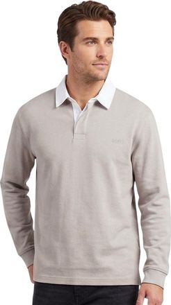 HUGO BOSS Grey Solid Shirt Collar Polo