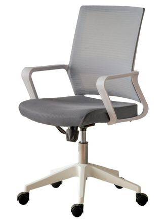 Kenay Home Silla de escritorio tejido - polipropileno gris 58 x 94 cm