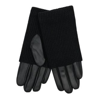 BTF-CPH Btfcph - Leren handschoenen met gebreide overlay - Dames - Accessoires - Zwart - Maat: L Leer