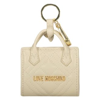 Love Moschino Handbags, female, Beige, Size: ONE SIZE Mini Keychain Bag