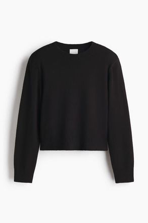 H&M Shoulder-pad Jumper in Black at Nordstrom, Size Xx-Large