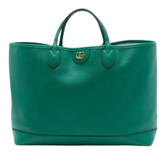 Gucci Pre-owned Leather gucci-bags - Dames - Pre-owned - Groen - Maat: ONE Size Leer