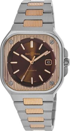 Bell & Ross BR 05 (40 MM) Gold Limited Edition Brown Dial Two-Tone Stainless Steel Mens Watch BR05A-EL-GLST/SSG