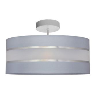 Netlighting Helen Cylindrical Ceiling Light Grey Silver 40cm