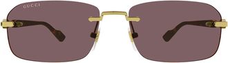 Gucci Sunglasses Gg1221 S 002 Gold/Brown Men