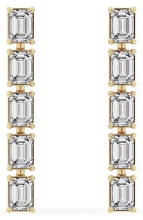 Jennifer Fisher 18K Gold Emerald Cut Lab Created Diamond Dangler Drop Earrings - 2.4 ctw in 18K Yellow Gold at Nordstrom