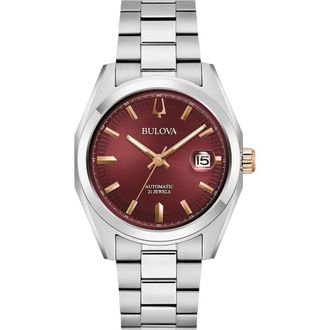 Bulova Surveyor Mens Silver Watch 98B422 Stainless Steel - One Size