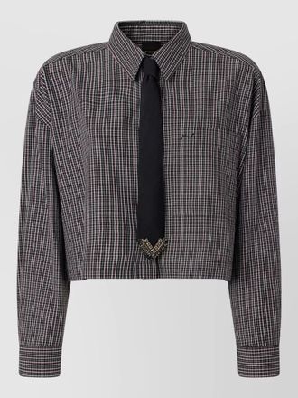 Pinko cropped long-sleeve shirt