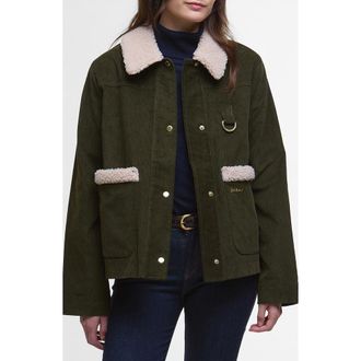 Barbour Tabitha Corduroy Jacket in Olive at Nordstrom Rack, Size 12