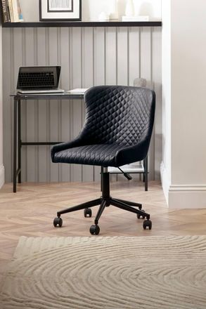 Julian Bowen Luxe Upholstered office Chair in Black