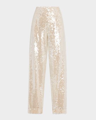 Philosophy di Lorenzo Serafini Sequined Wide-Leg Trousers