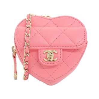 Chanel Pink Leather Coin Purse/Coin Case (Pre-Owned)