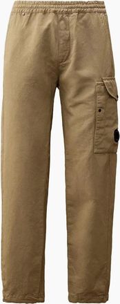 C.P. Company Mens Cotton/Linen Lens Cargo Pants - Tan - Size: 34