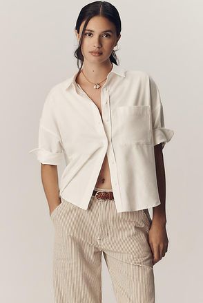 Maeve The Mabel Boxy Oxford Shirt by Maeve Top