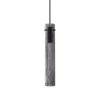 Netlighting Flam Slim Pendant Ceiling Light Smoke Lined 1x LED 900lm 3000K in Grey