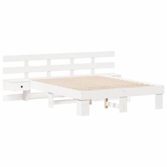 Berkfield Home White 135 x 190 cm Solid pine wood & Solid pine wood