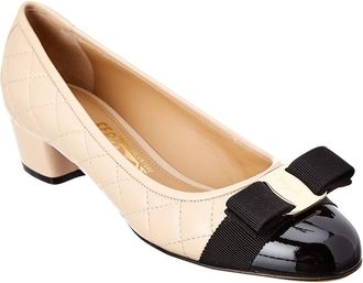 Ferragamo Vara Quilted Leather Pump