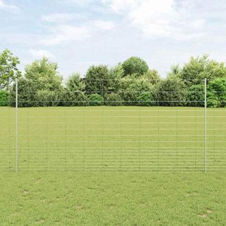 vidaXL Reja Con Postes Plateado 1.5 X 25 M Acero Vidaxl