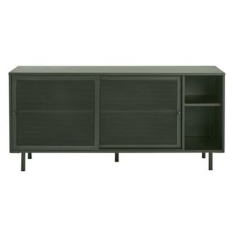 DRAWER Aparador de 2 puertas, 2 nichos de metal L160cm - Verde oliva